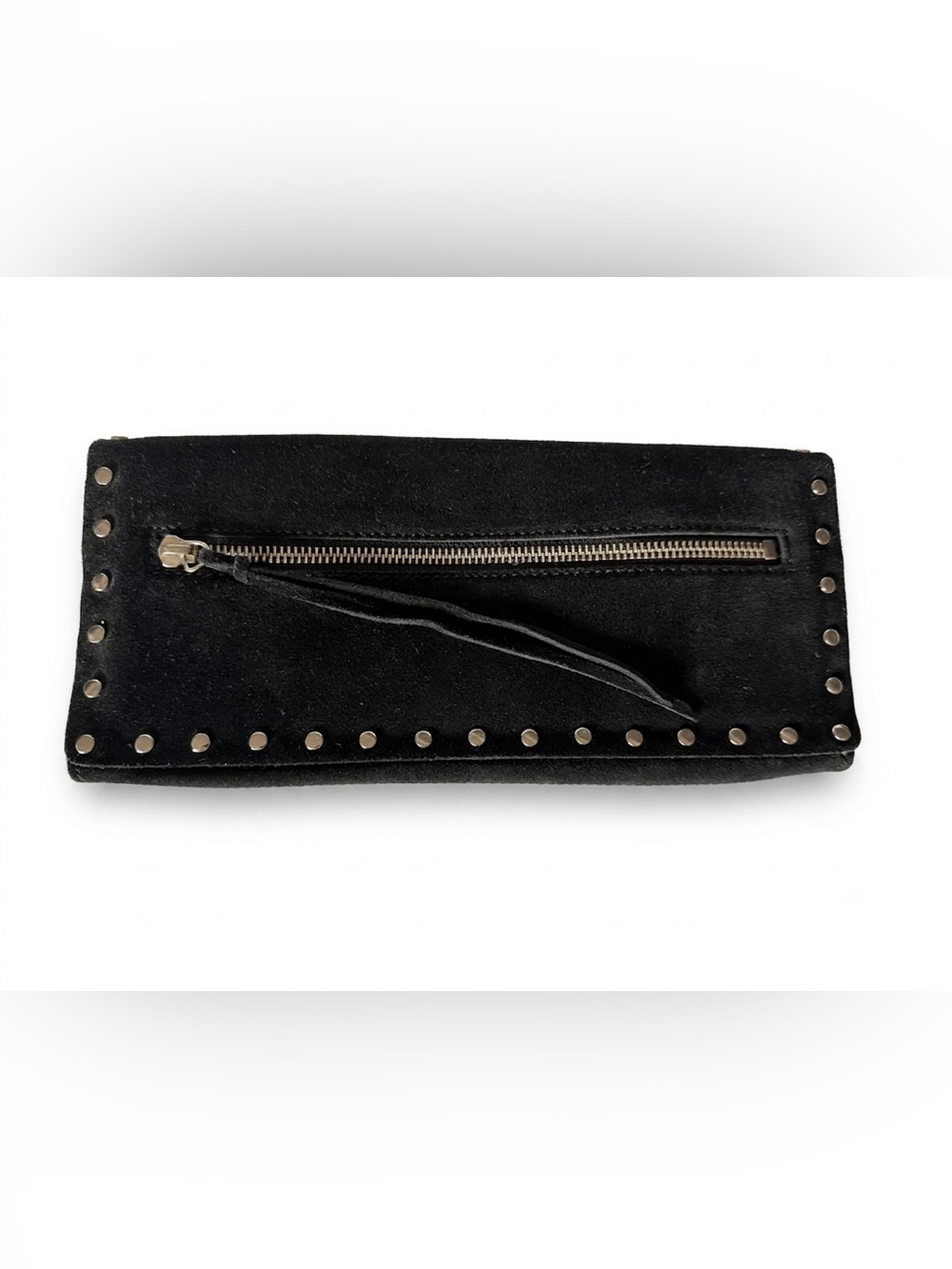 Banana Republic Black Suede Studded Clutch - Picture 2 of 5